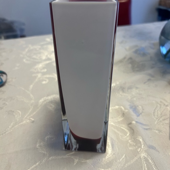 Elegant Red Holiday Decor vase by Sasaki 8” long 5” wide - Picture 3 of 6